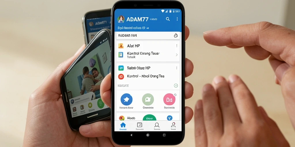 Antarmuka ADAM77 yang intuitif untuk kontrol orang tua.