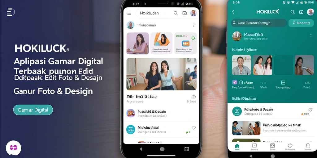 Antarmuka HOKILUCK dengan berbagai fitur Gambar Digital.