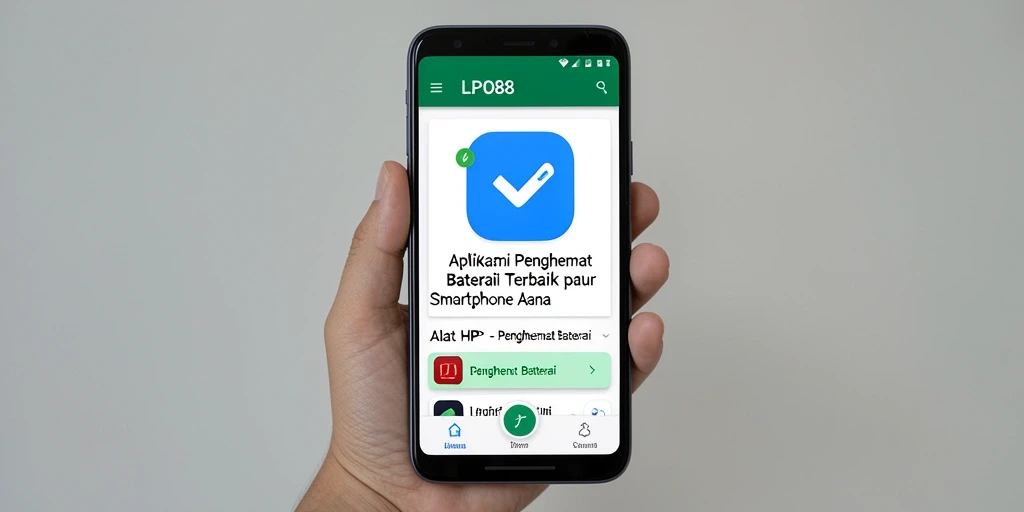 Antarmuka pengguna LPO88 yang intuitif untuk Penghemat Baterai.