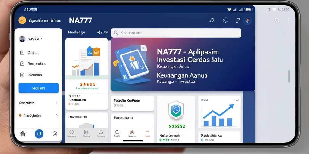 Tampilan antarmuka NA777 yang sederhana dan informatif dalam investasi.