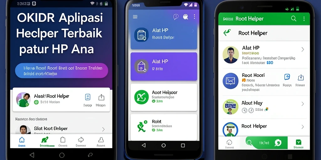 Screenshot antarmuka utama OKIDR yang menampilkan fitur ROOT Helper.