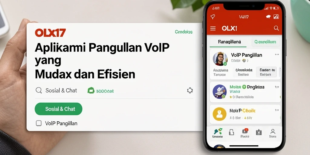 Antarmuka <strong>OLX17</strong> menampilkan fitur panggilan VoIP yang intuitif.