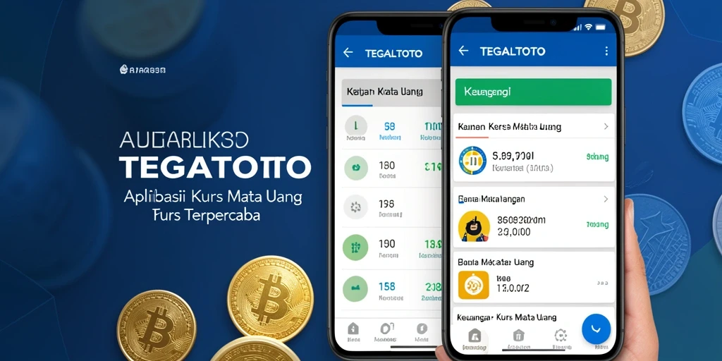 Antarmuka pengguna TEGALTOTO yang sederhana dan informatif mengenai kurs mata uang.