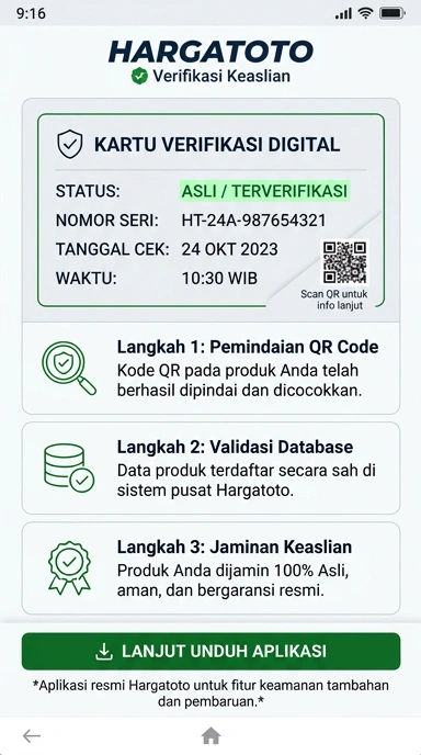 Halaman Resmi Hargatoto untuk Pengguna Android